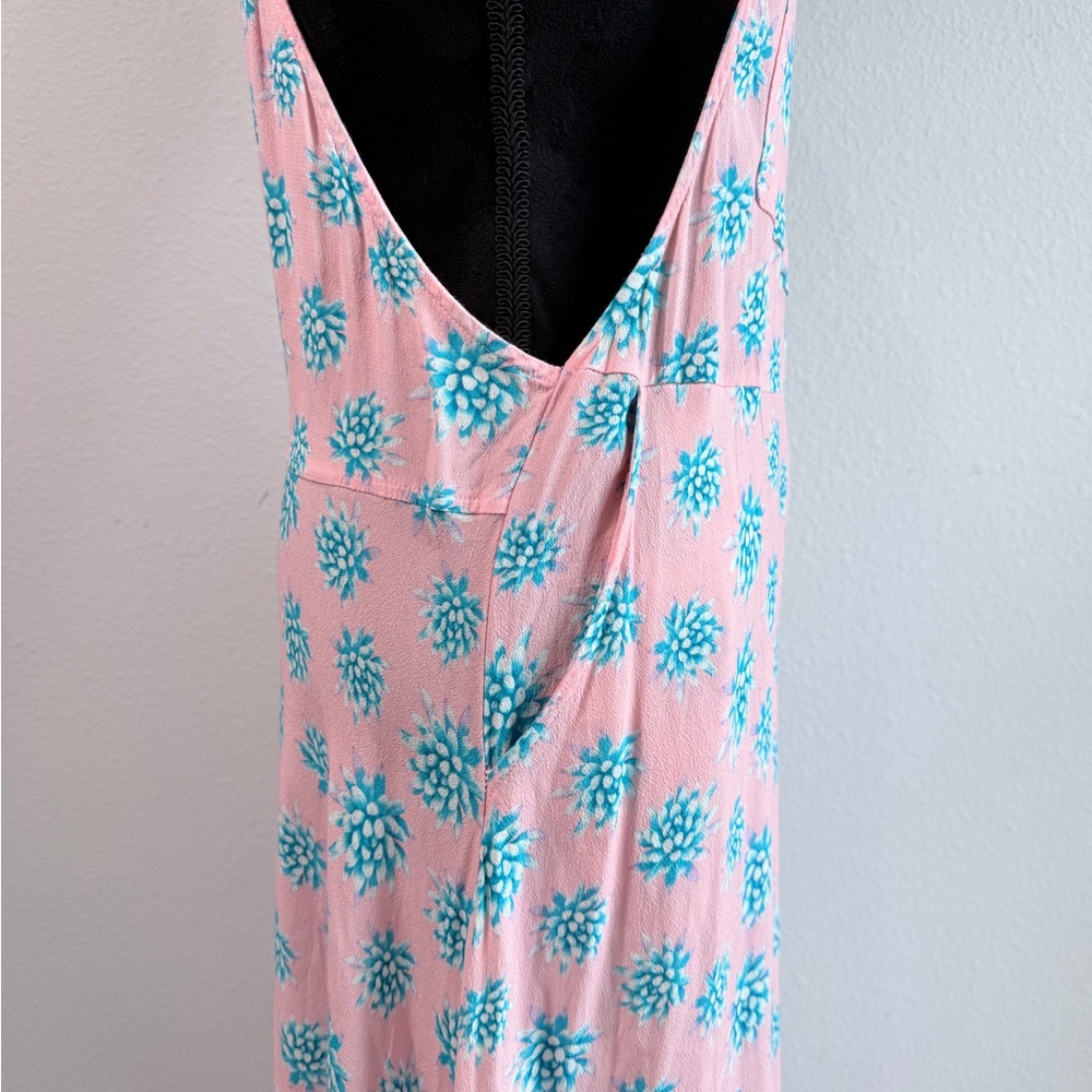 Tori Praver Swimwear Pink Floral Maxi Cover Up Dress Size 3 Boho Beach - Picture 5 of 10